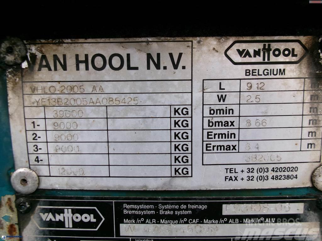 Van Hool 3-axle container chassis 20,30 ft. Konteinerių puspriekabės