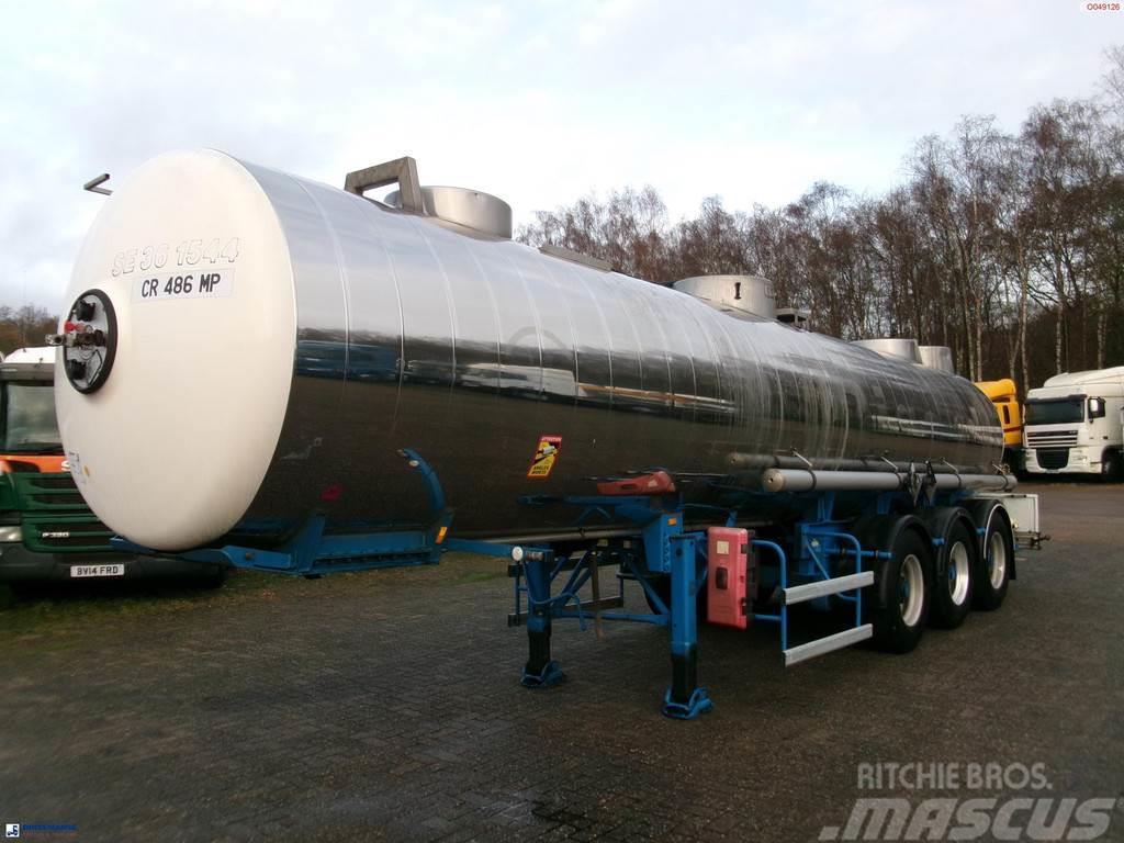 Magyar Chemical ACID tank inox L10BN 20.5 m3 / 1 comp Cisternos puspriekabės