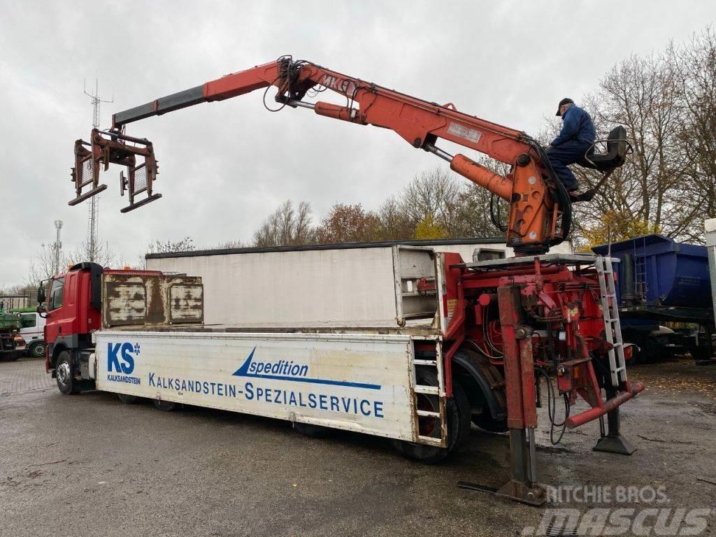 Orthaus 2 ASSIGE STEERING AXEL MKG HLK 330 VG CRANE Bortinių sunkvežimių priekabos su nuleidžiamais bortais