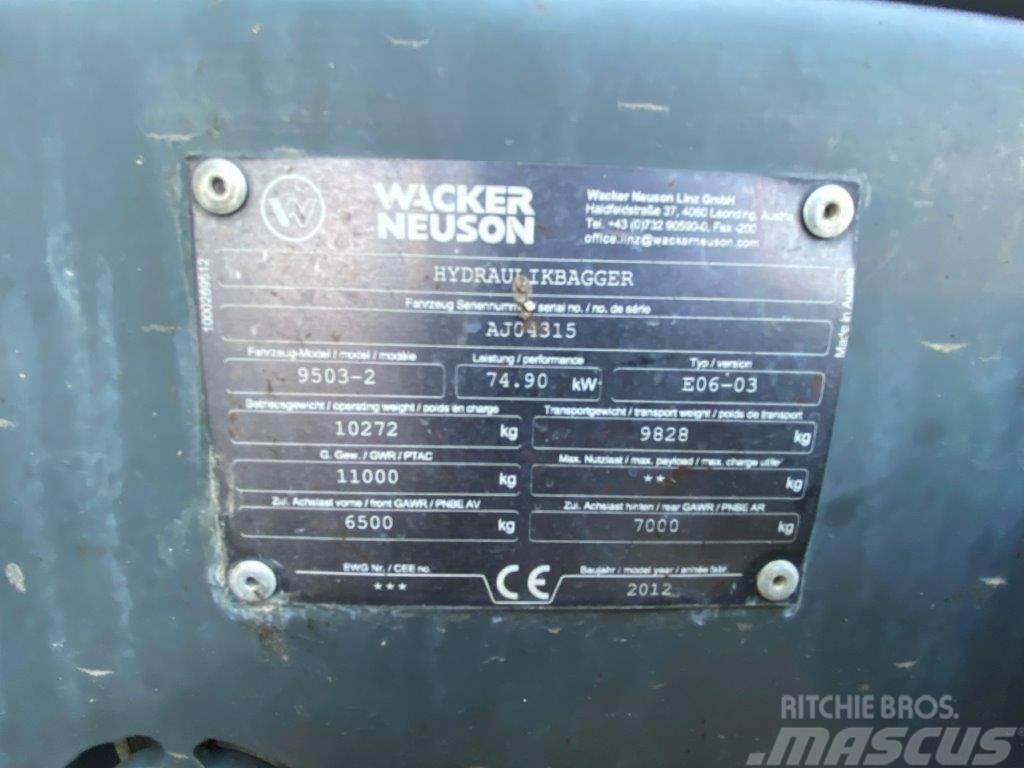 Wacker Neuson 9503-2 WD Mobilbagger Klima Löffel MS08 Ratiniai ekskavatoriai