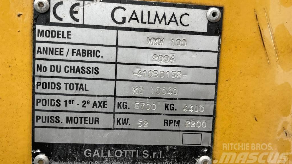 Gallmac WMW 100 Ratiniai ekskavatoriai