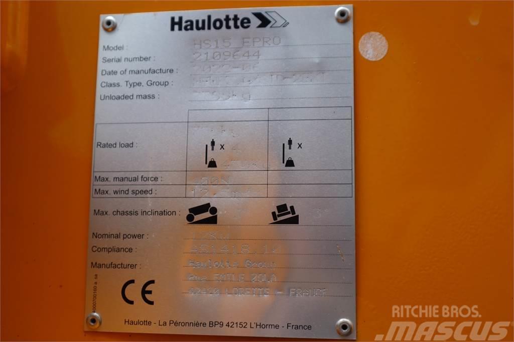 Haulotte HS15EPRO Valid Inspection, *Guarantee! Full Electr Žirkliniai keltuvai