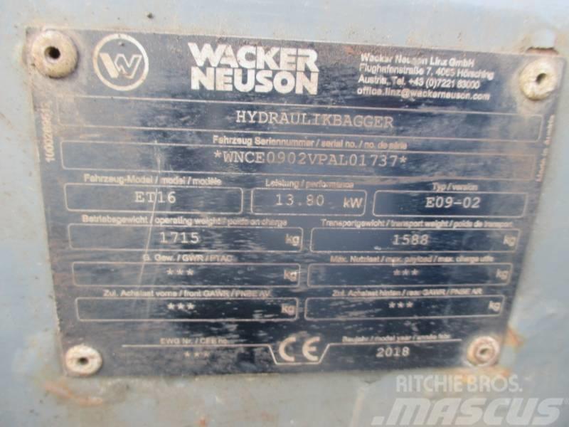 Wacker Neuson ET16 Mini ekskavatoriai < 7 t