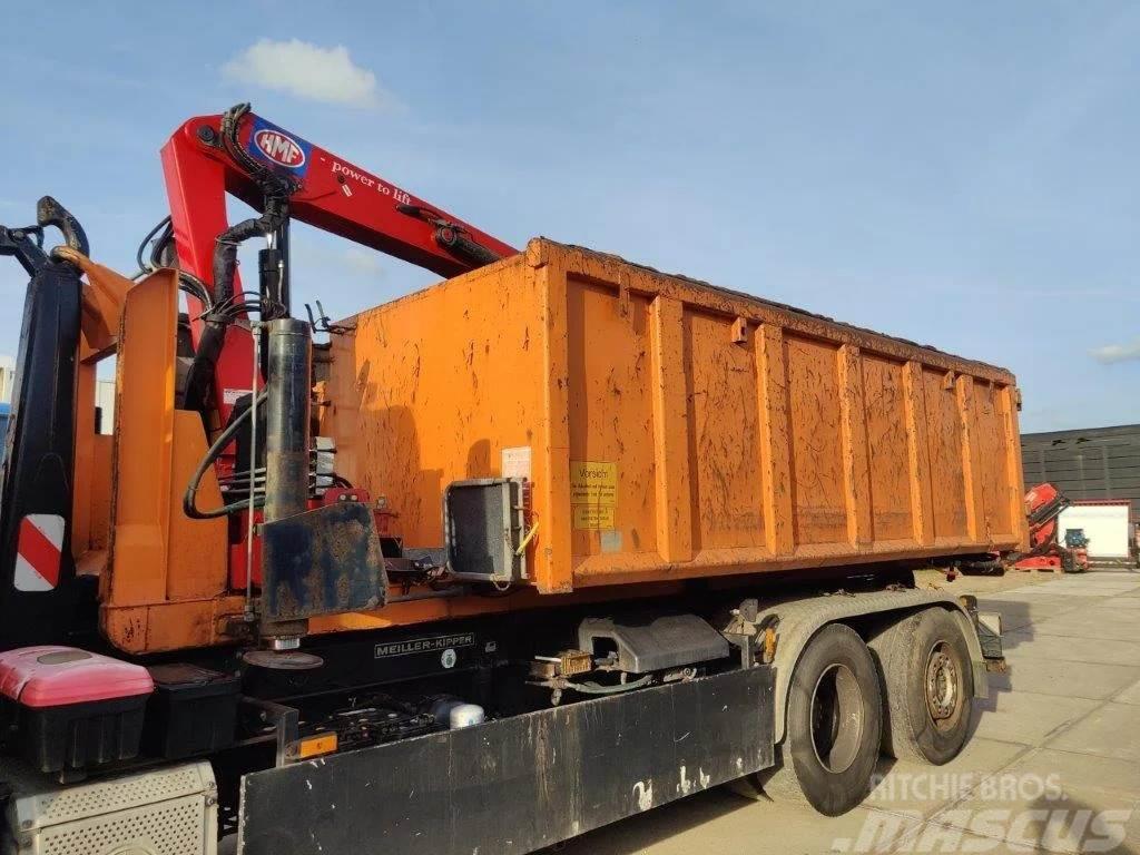 HMF kraan 1244 Z2 op container / afzetcontainer met kr Jūriniai konteineriai