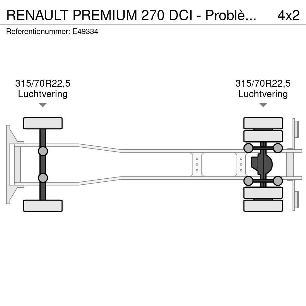 Renault PREMIUM 270 DCI - Problème moteur. Savivarčiai su kabeliniu keltuvu