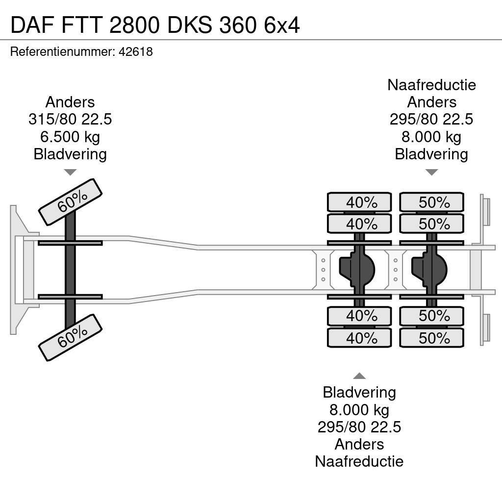 DAF FTT 2800 DKS 360 6x4 Pagalbos kelyje automobiliai