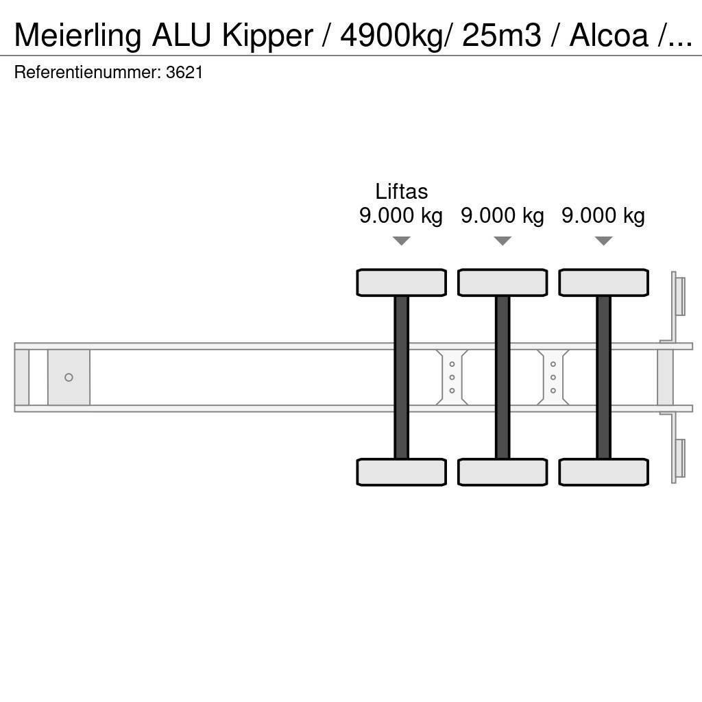 Meierling ALU Kipper / 4900kg/ 25m3 / Alcoa / APK 26-05-2024 Savivartės puspriekabės