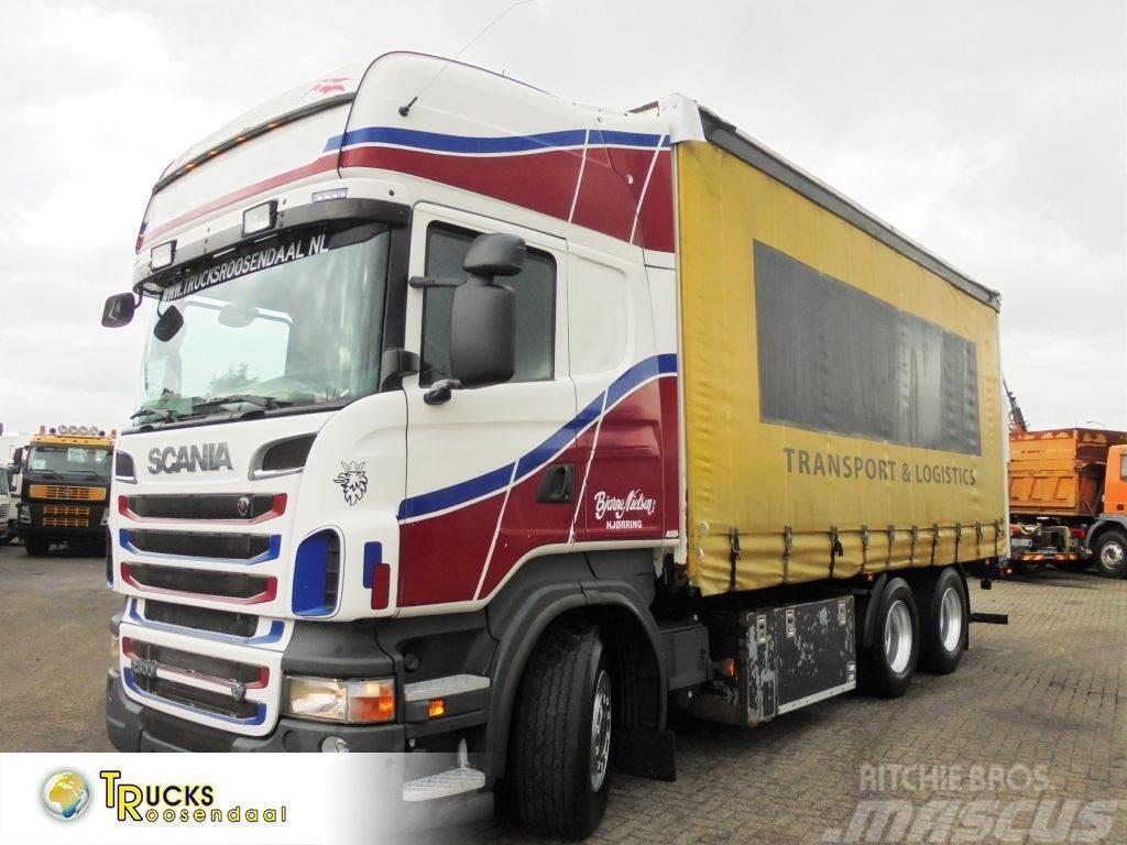 Scania R500 V8 + Euro 5 + Retarder + Lift + 6x2 Priekabos su tentu