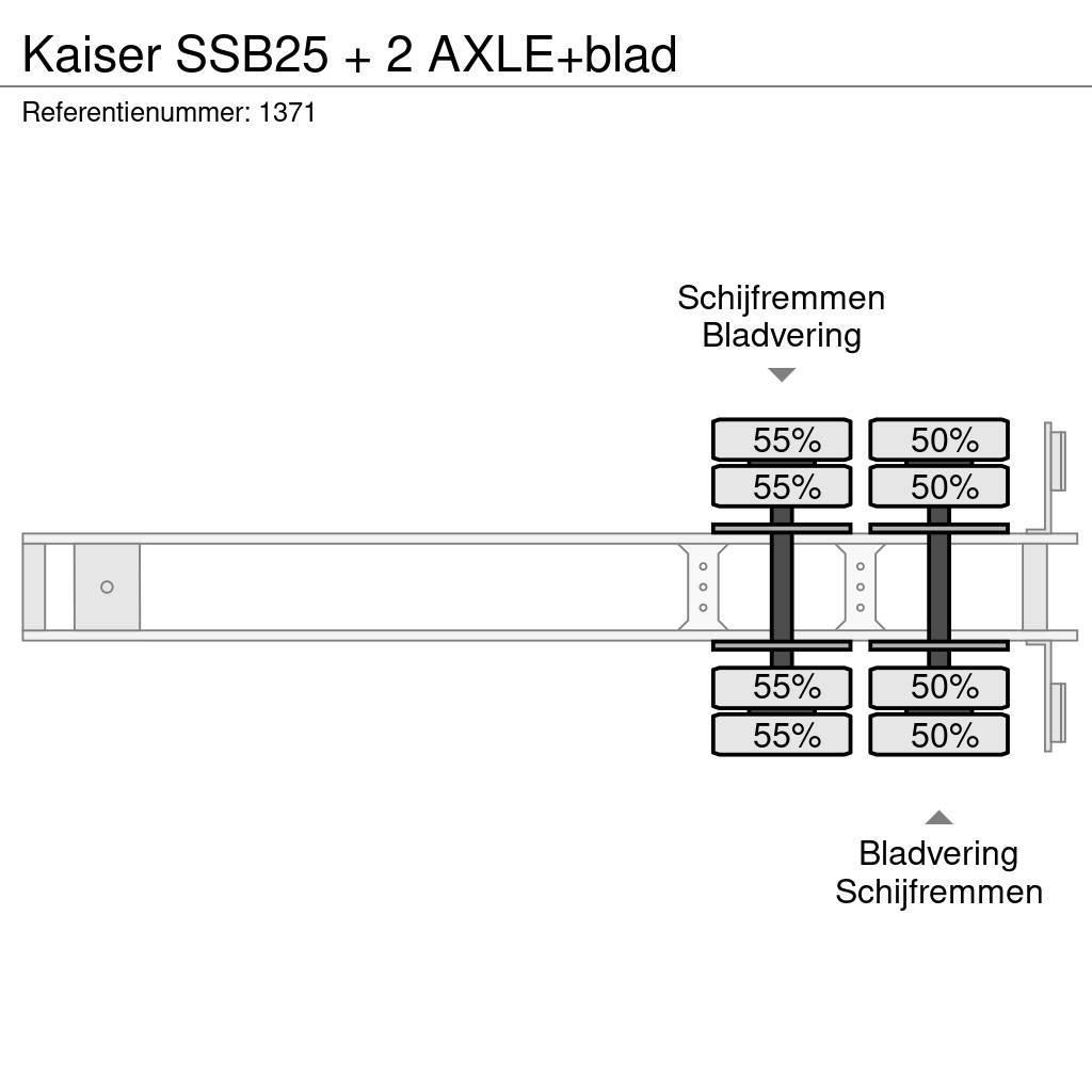 Kaiser SSB25 + 2 AXLE+blad Žemo iškrovimo puspriekabės