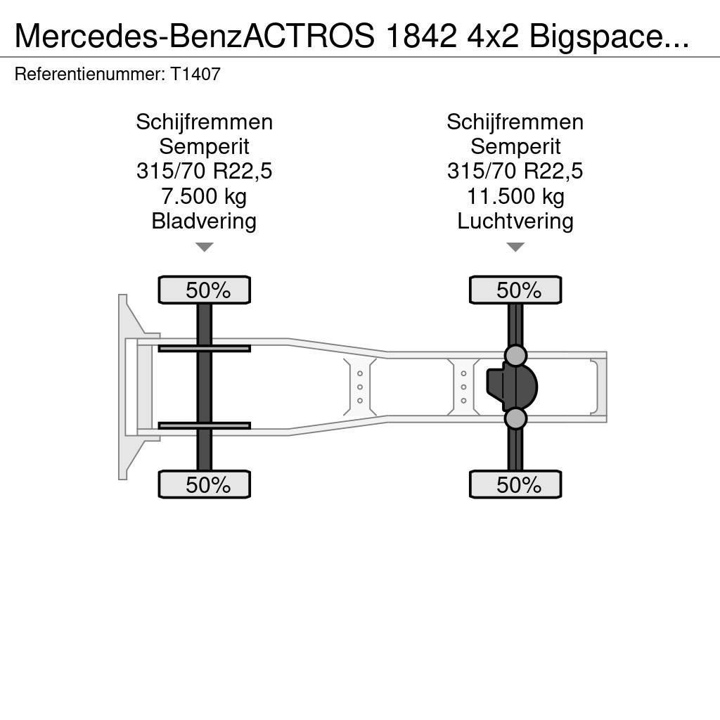 Mercedes-Benz ACTROS 1842 4x2 Bigspace Euro6 - 12.8L - Side Skir Naudoti vilkikai
