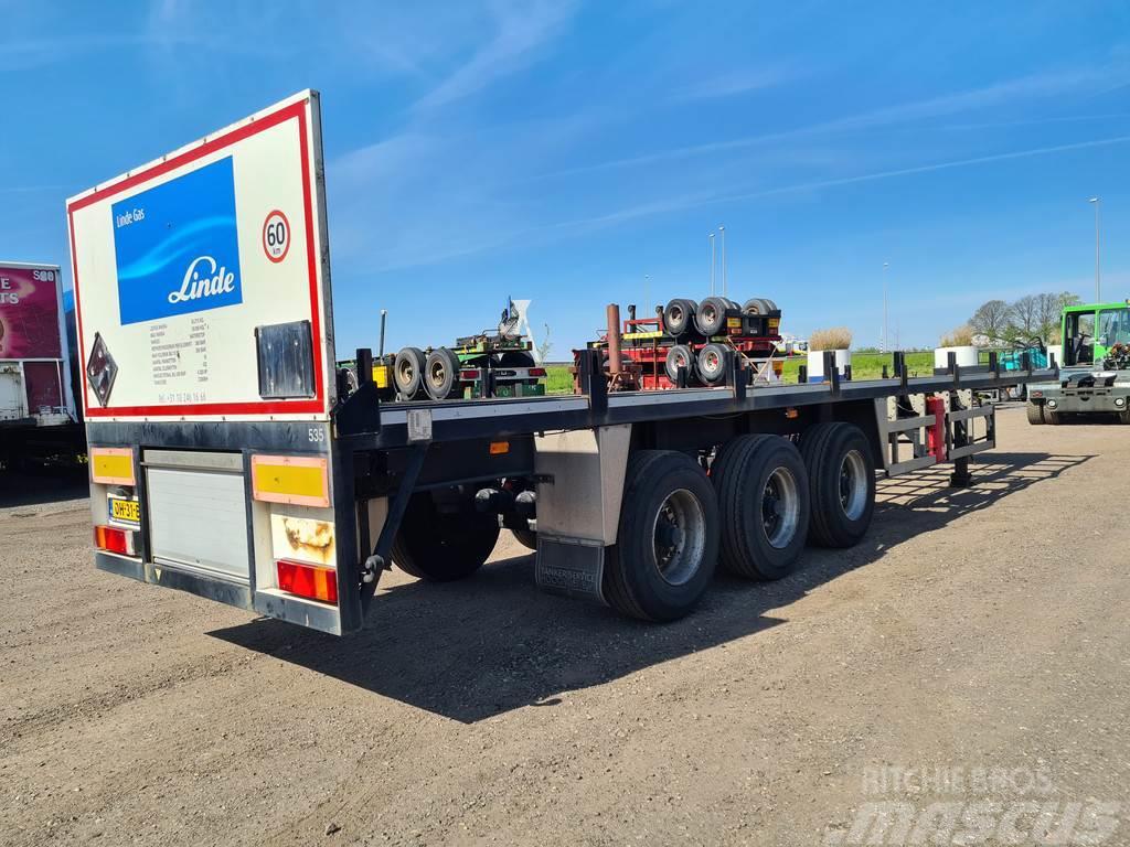 Burg Bpo 12-27 | 3 axle gas container trailer | Bpw dru Bortinių sunkvežimių priekabos su nuleidžiamais bortais