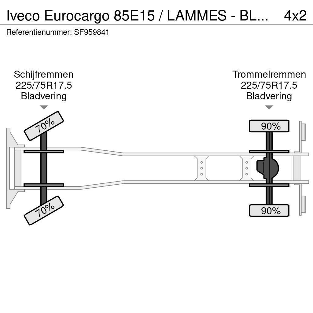 Iveco Eurocargo 85E15 / LAMMES - BLATT - SPRING Priekabos su tentu