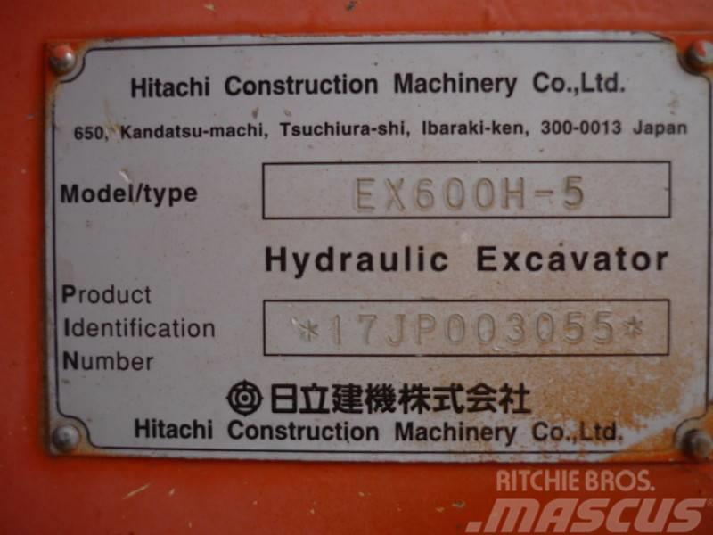 Hitachi EX 600 H-5 Vikšriniai ekskavatoriai