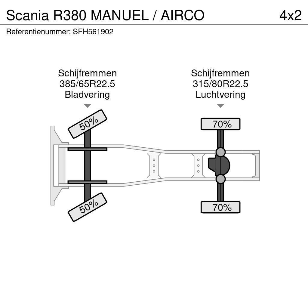 Scania R380 MANUEL / AIRCO Naudoti vilkikai