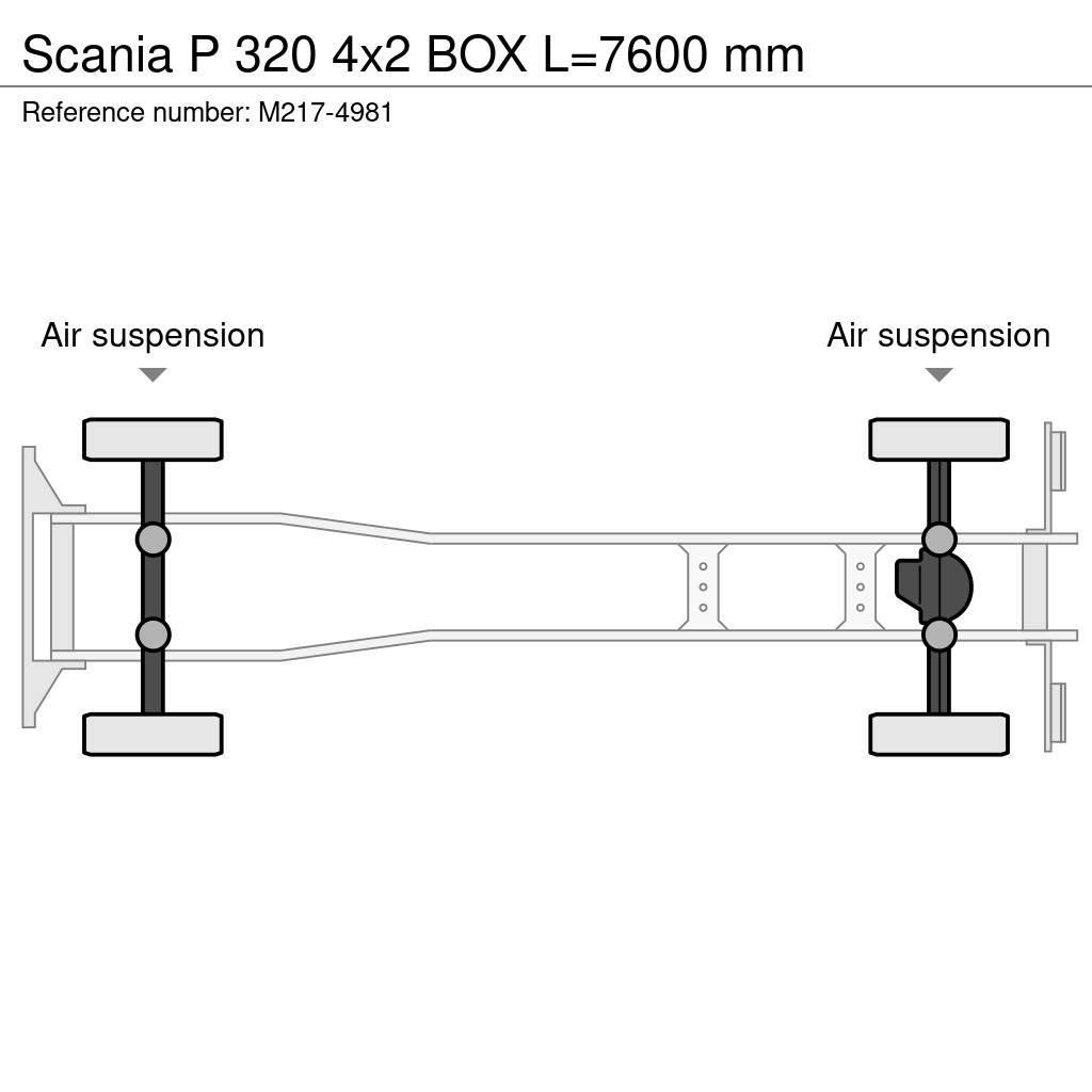 Scania P 320 4x2 BOX L=7600 mm Sunkvežimiai su dengtu kėbulu