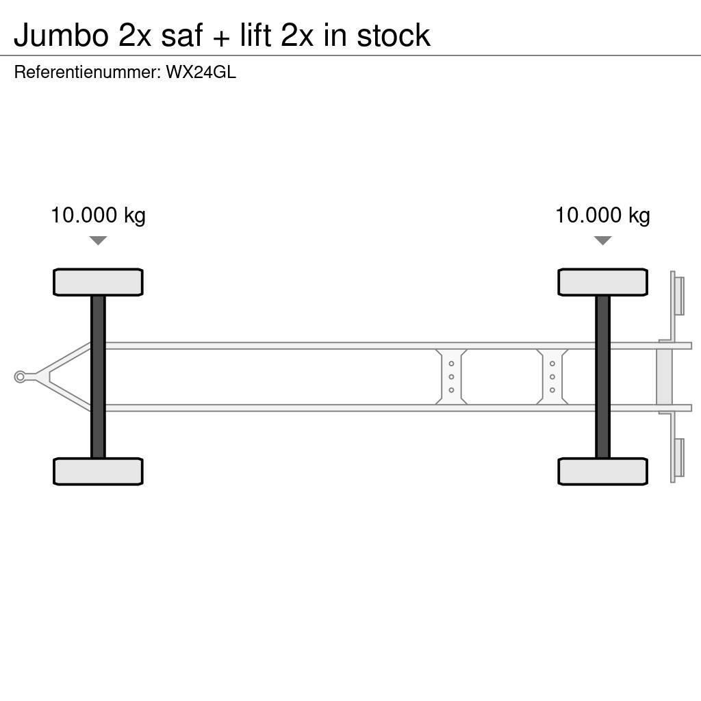 Jumbo 2x saf + lift 2x in stock Dengtos priekabos