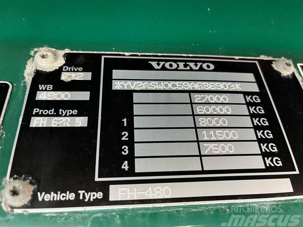 Volvo FH 480 6x2*4 HMF 2420 K5 / PLATFORM L=7116 mm / HY Automobiliniai kranai