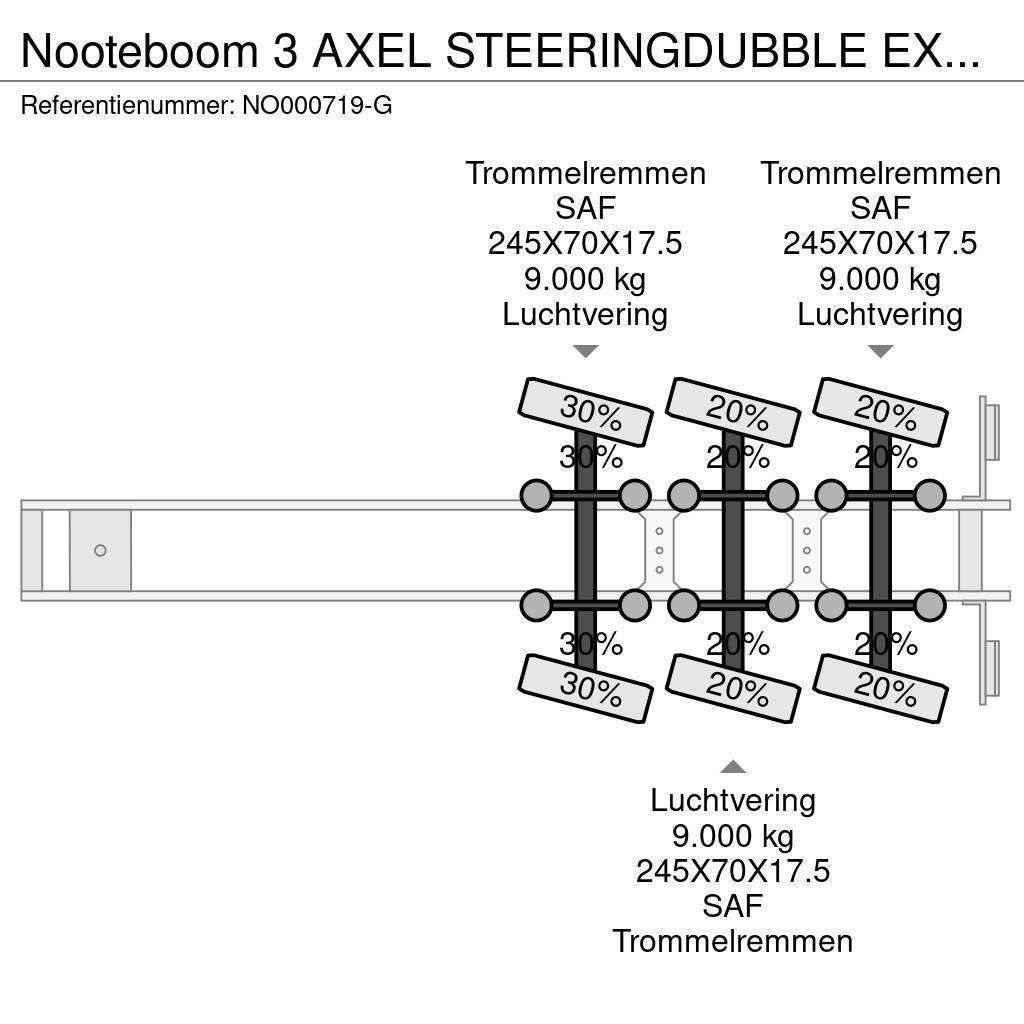 Nooteboom 3 AXEL STEERINGDUBBLE EXTENDABLE 2 X 5,5 METER Žemo iškrovimo puspriekabės