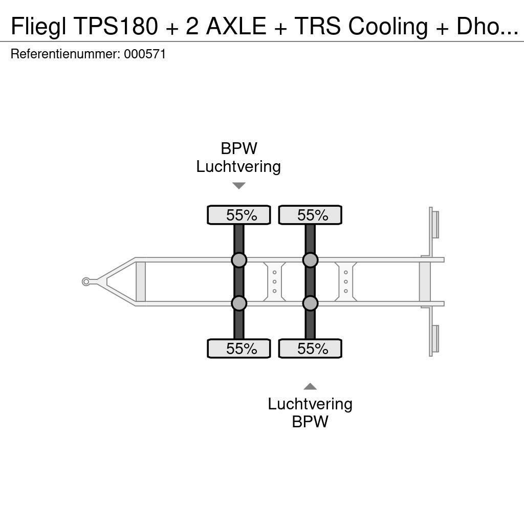 Fliegl TPS180 + 2 AXLE + TRS Cooling + Dhollandia Lift Priekabos šaldytuvai