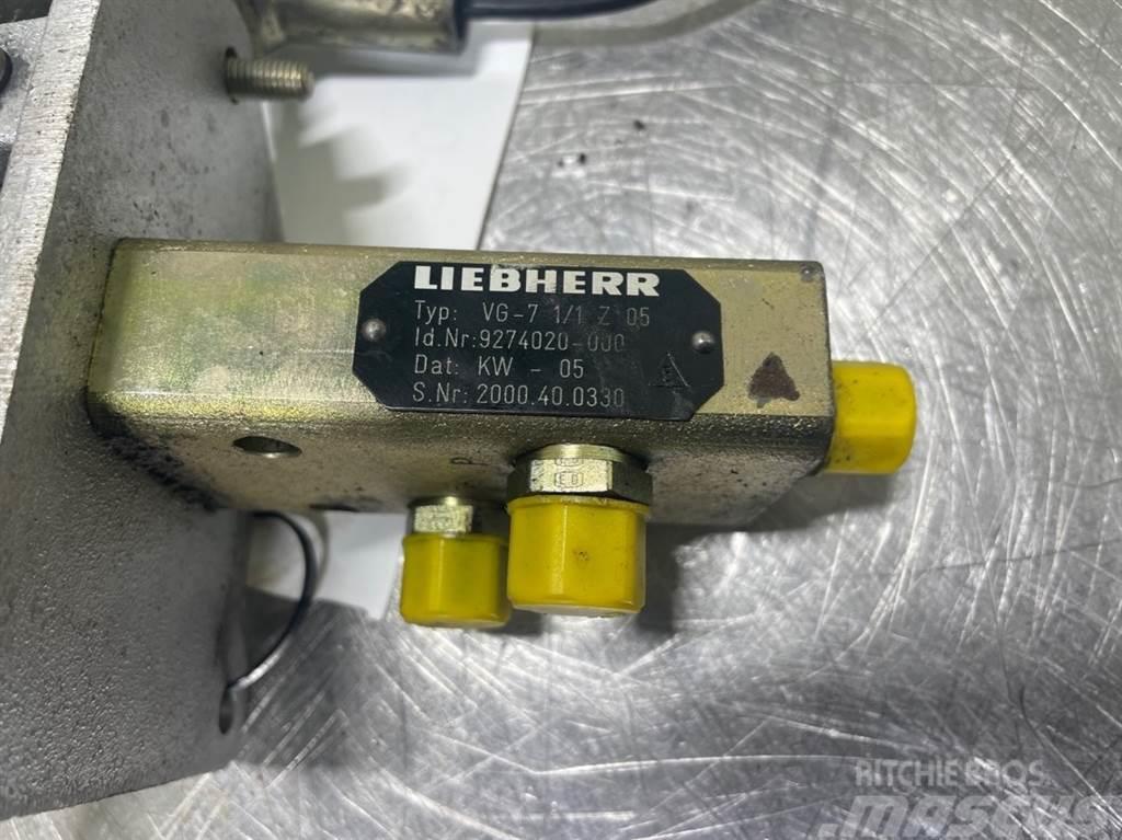 Liebherr A316-9274020/9198863-Servo valve/Pedal Hidraulikos įrenginiai