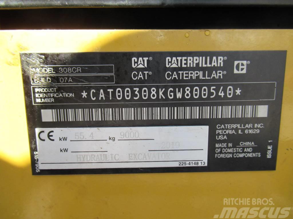 CAT 308CR Vidutinės galios ekskavatoriai 7-12 t