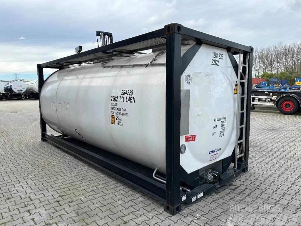 CIMC tankcontainers TOP: ONE WAY/NEW 20FT ISO tankconta Konteinerinės cisternos