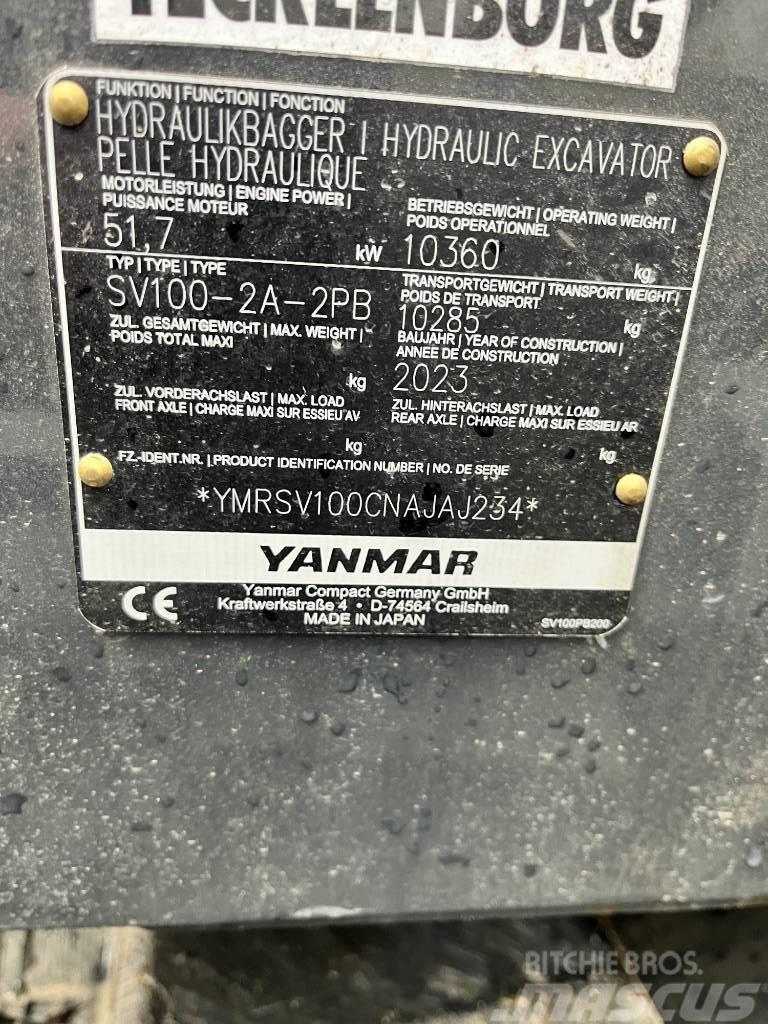 Yanmar SV100-2A 2PB Verstellausleger Powertilt HS08 Vidutinės galios ekskavatoriai 7-12 t