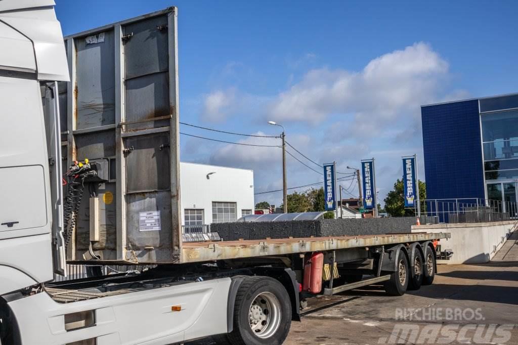 Samro PLATEAU ACIER+CHARIOT EMBARQUER Bortinių sunkvežimių priekabos su nuleidžiamais bortais