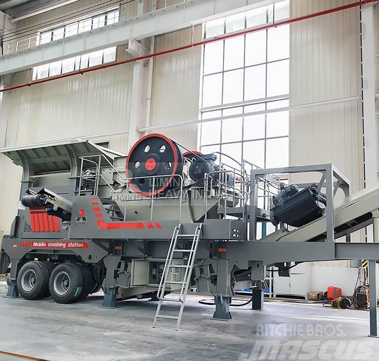 Liming 100-200tph mobile jaw crusher with screen & hopper Mobilūs smulkintuvai