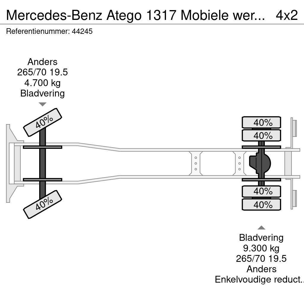 Mercedes-Benz Atego 1317 Mobiele werkplaats + ROM zuigtank Sunkvežimiai su dengtu kėbulu