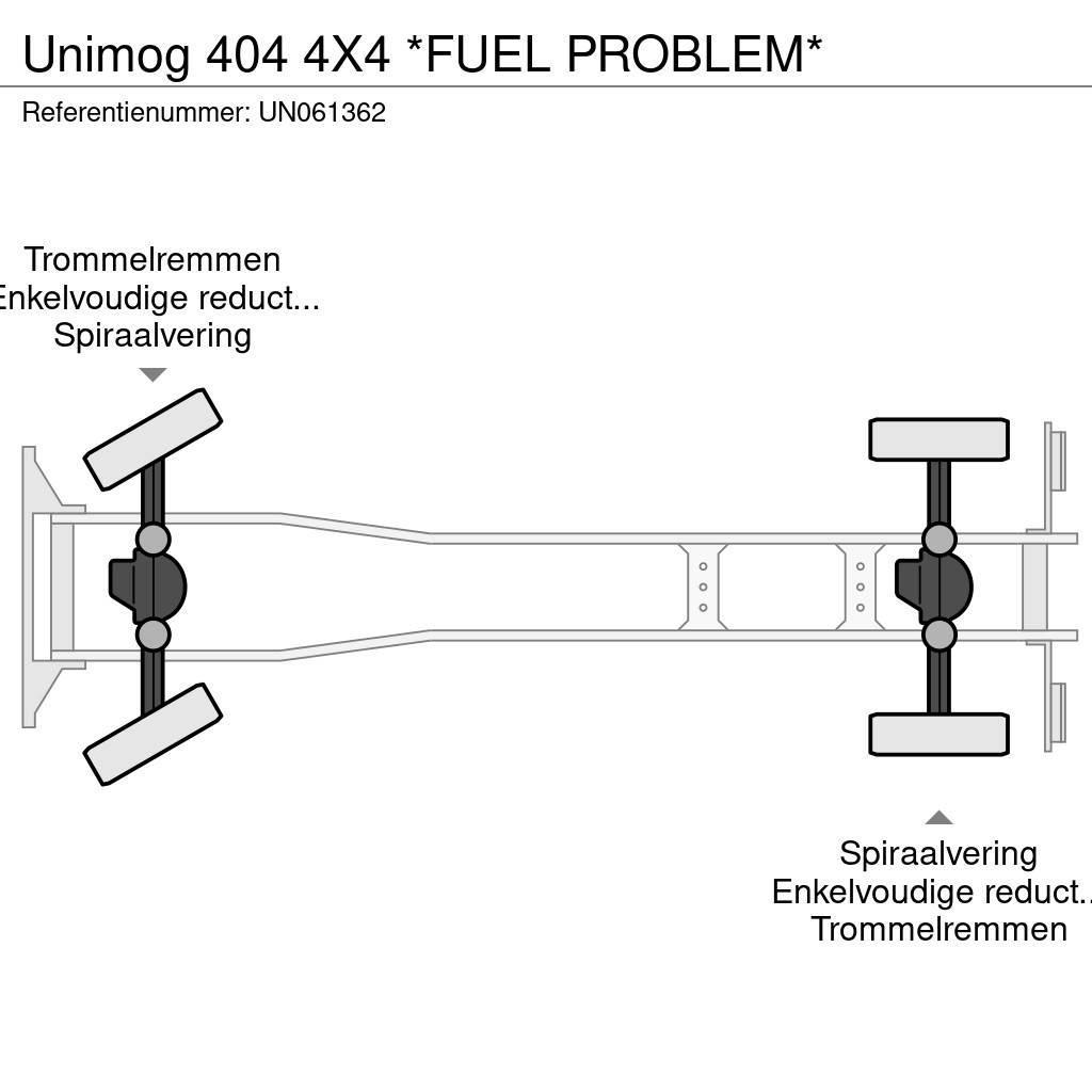 Unimog 404 4X4 *FUEL PROBLEM* Platformos/ Pakrovimas iš šono