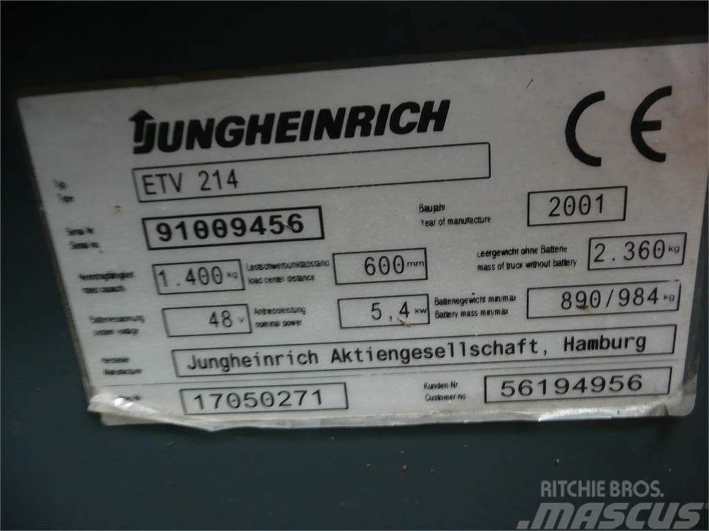 Jungheinrich ETV 214 600 DZ Šakiniai krautuvai su prailgintu keltuvu