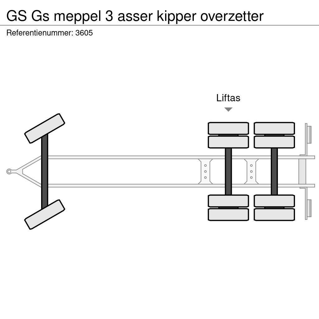 GS meppel 3 asser kipper overzetter Savivartės priekabos
