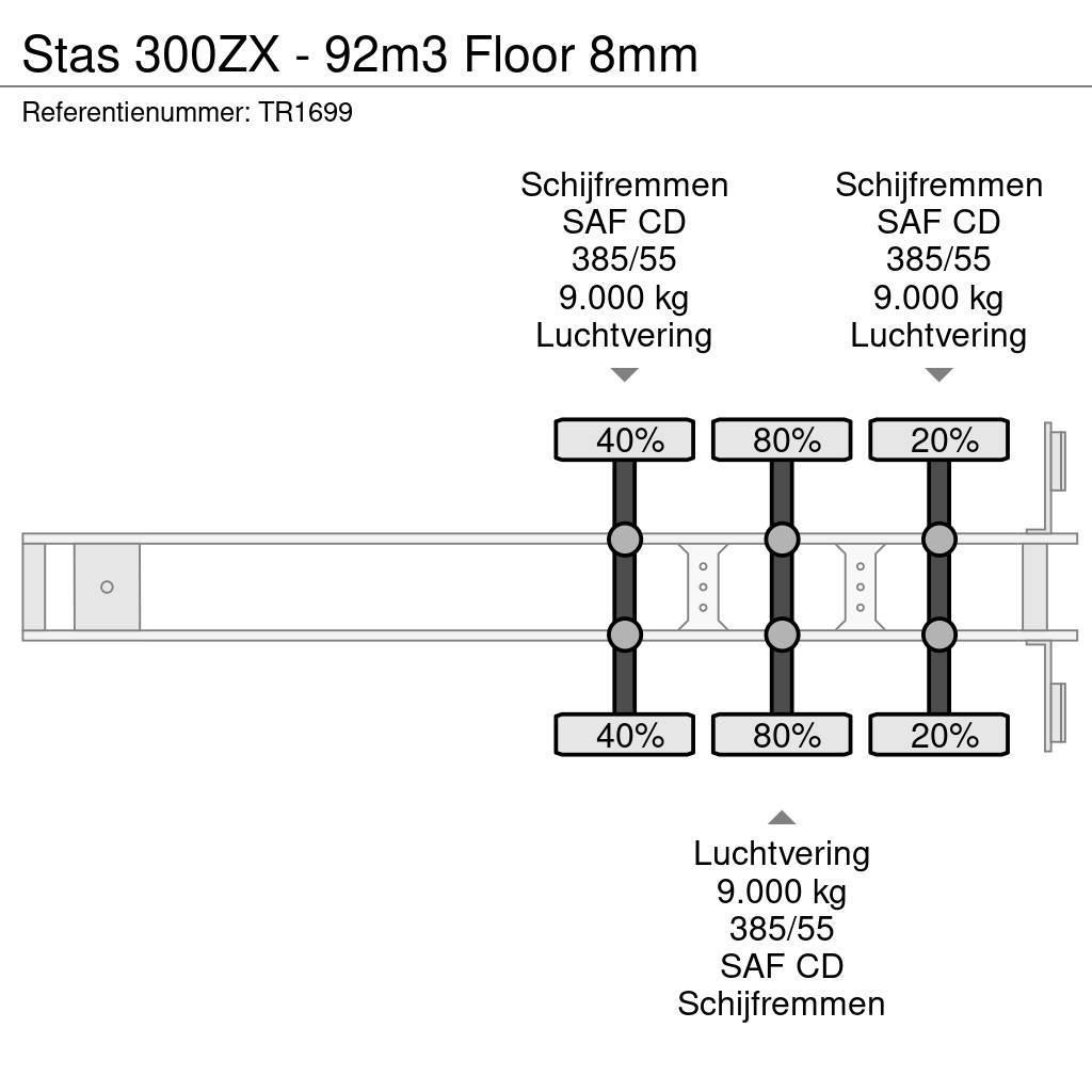 Stas 300ZX - 92m3 Floor 8mm Puspriekabės su grindimis