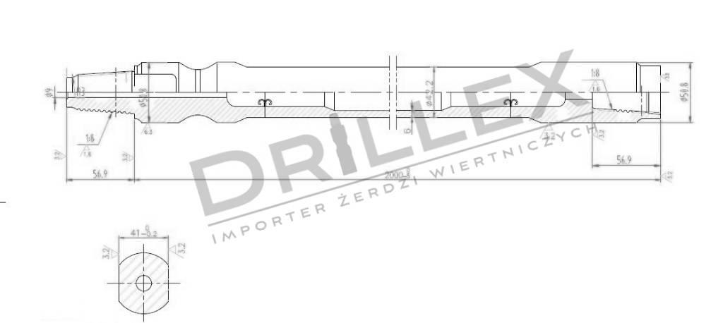 Ditch Witch JT 920 Drill pipes, Żerdzie wiertnicze Horizontali kryptinė gręžimo įranga