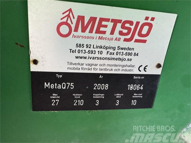 Metsjö MetaQ 75 Skiftelandsvogn Bendrosios paskirties priekabos