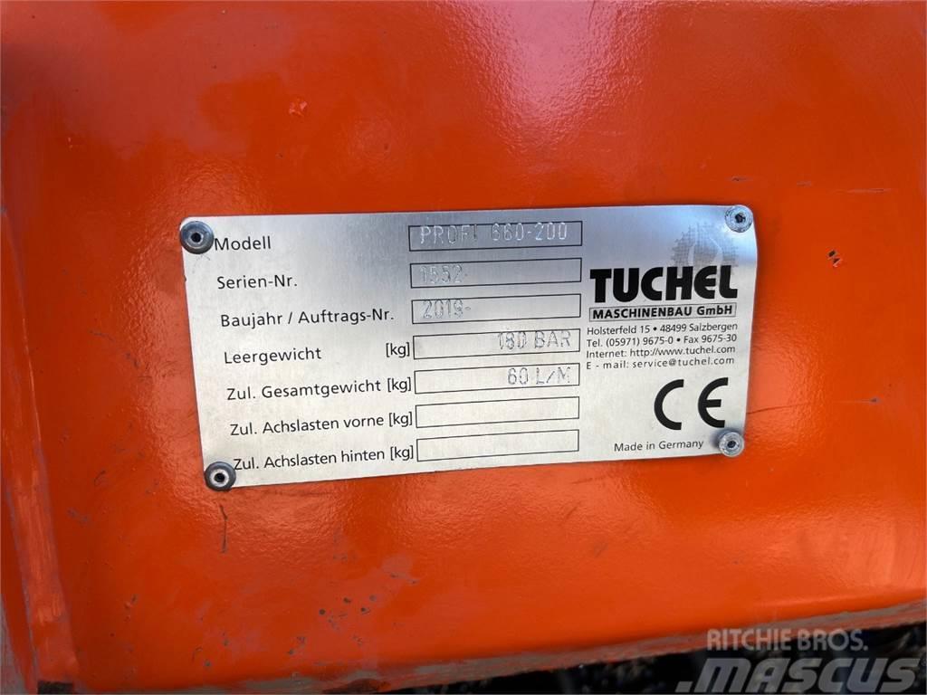 Tuchel Profi 660 kost - 200 cm. bred / Opsamler - kasse - Naudoti ratiniai krautuvai