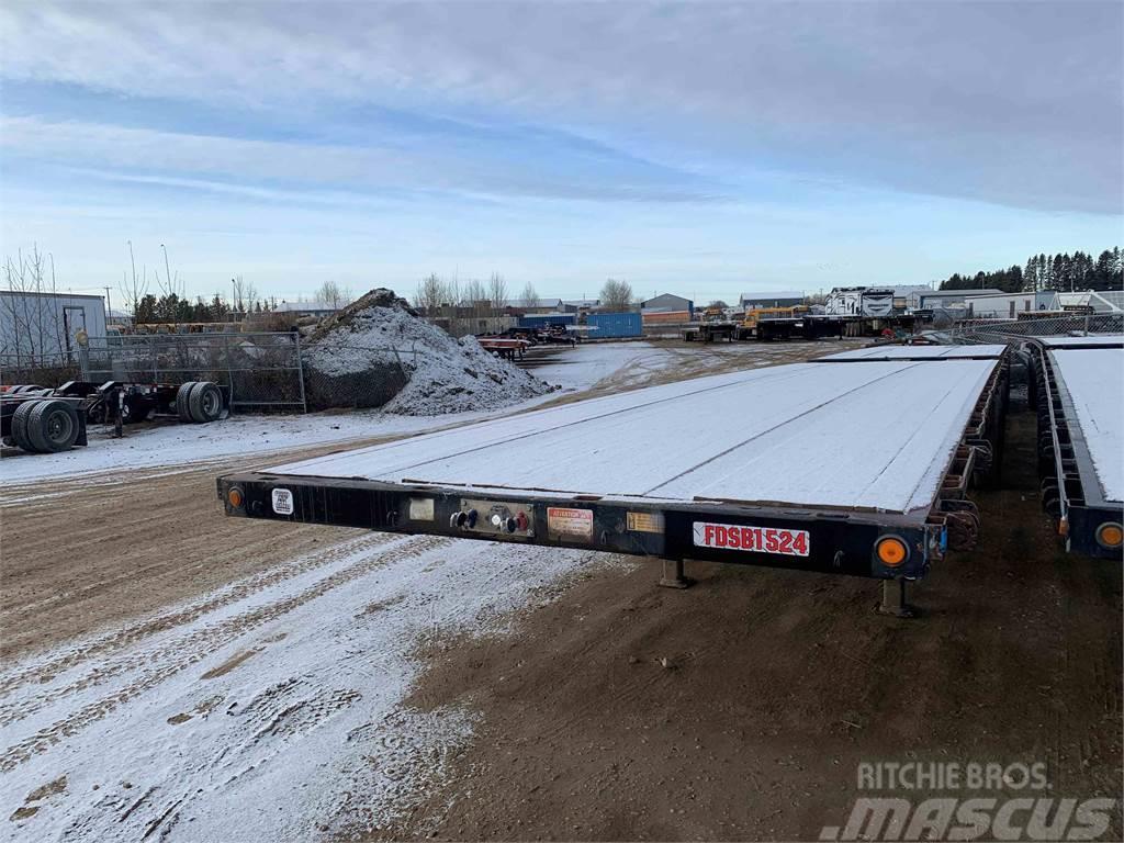 Doepker Flat Deck Super B Lead/Pup Bortinių sunkvežimių priekabos su nuleidžiamais bortais