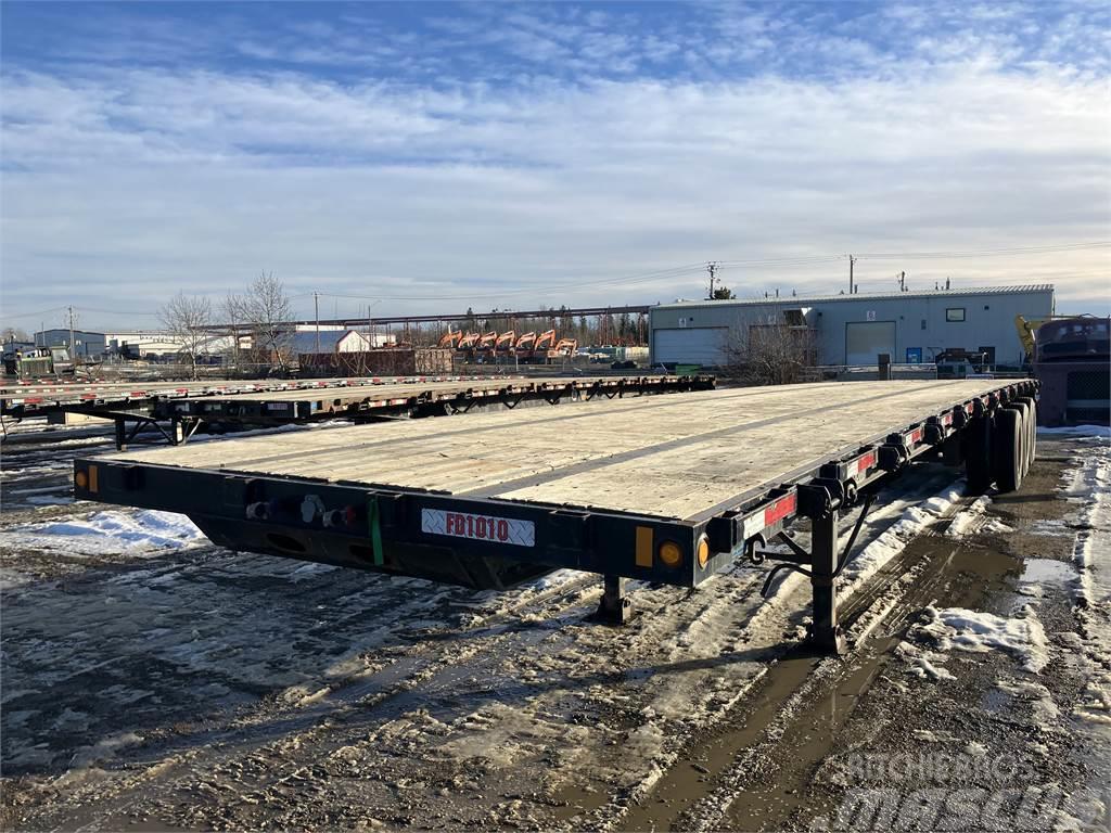Doosan 53' Tridem Flat Deck/Highboy Bortinių sunkvežimių priekabos su nuleidžiamais bortais