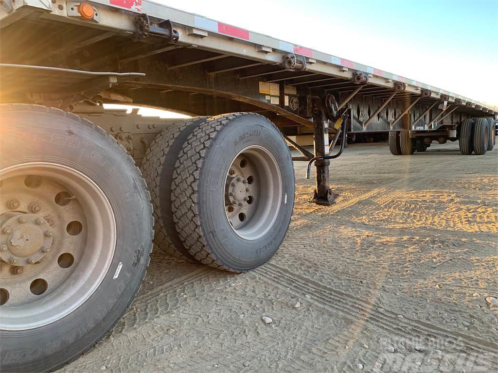 Lode King 48' Tandem Flat Deck/Highboy Flatbed, Steel/Alumin Bortinių sunkvežimių priekabos su nuleidžiamais bortais