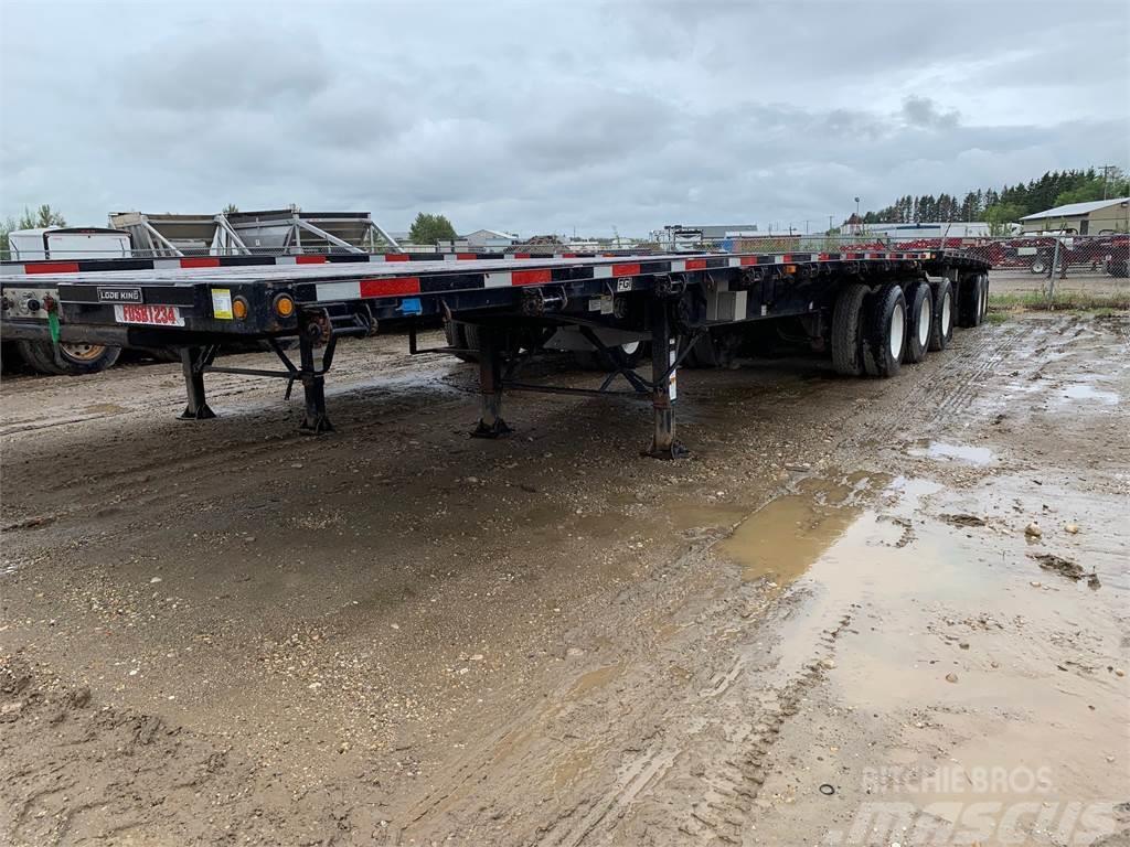Lode King Flat Deck Super B Lead/Pup Bortinių sunkvežimių priekabos su nuleidžiamais bortais
