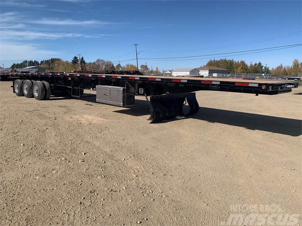 Lode King Tridem Flat Deck Bortinių sunkvežimių priekabos su nuleidžiamais bortais