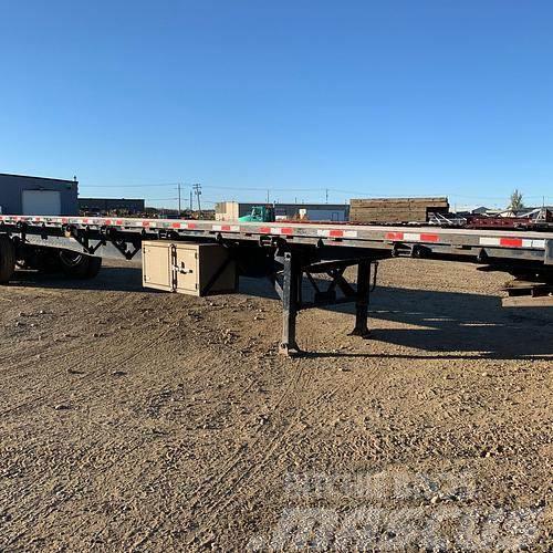 Manac 53' Tridem Flat Deck/Highboy Bortinių sunkvežimių priekabos su nuleidžiamais bortais