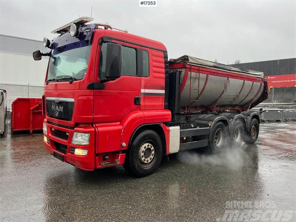 MAN TGS 35.480 asphalt truck 8x4 w/ hydraulic canopy a Kita