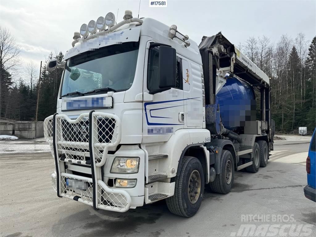 MAN TGS 35.540 8x4 concrete truck with band WATCH VIDE Betonvežiai
