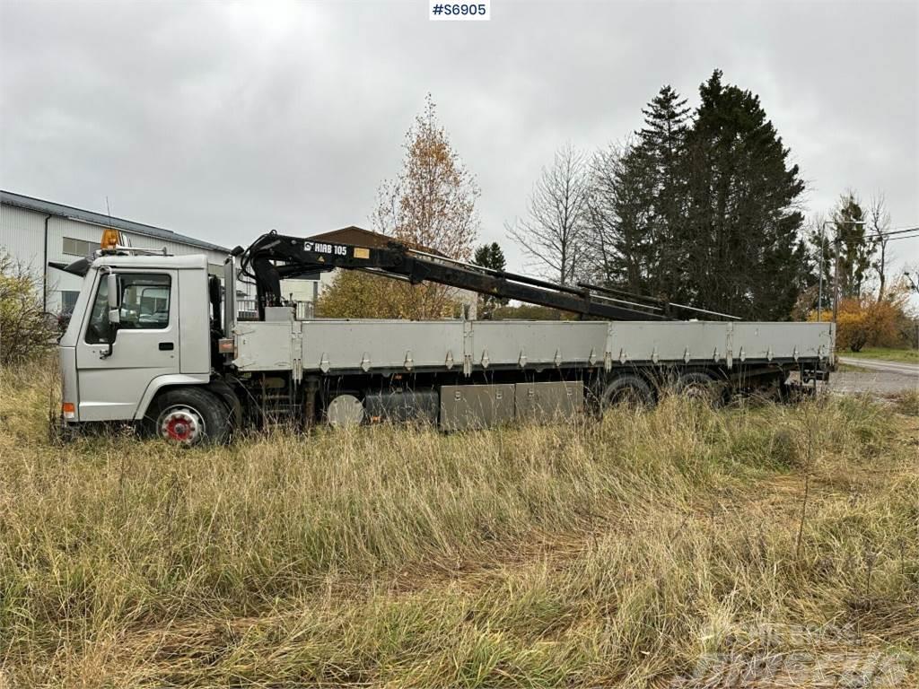 Volvo Crane truck FL10 with long flatbed (Rep. Object) Automobiliniai kranai