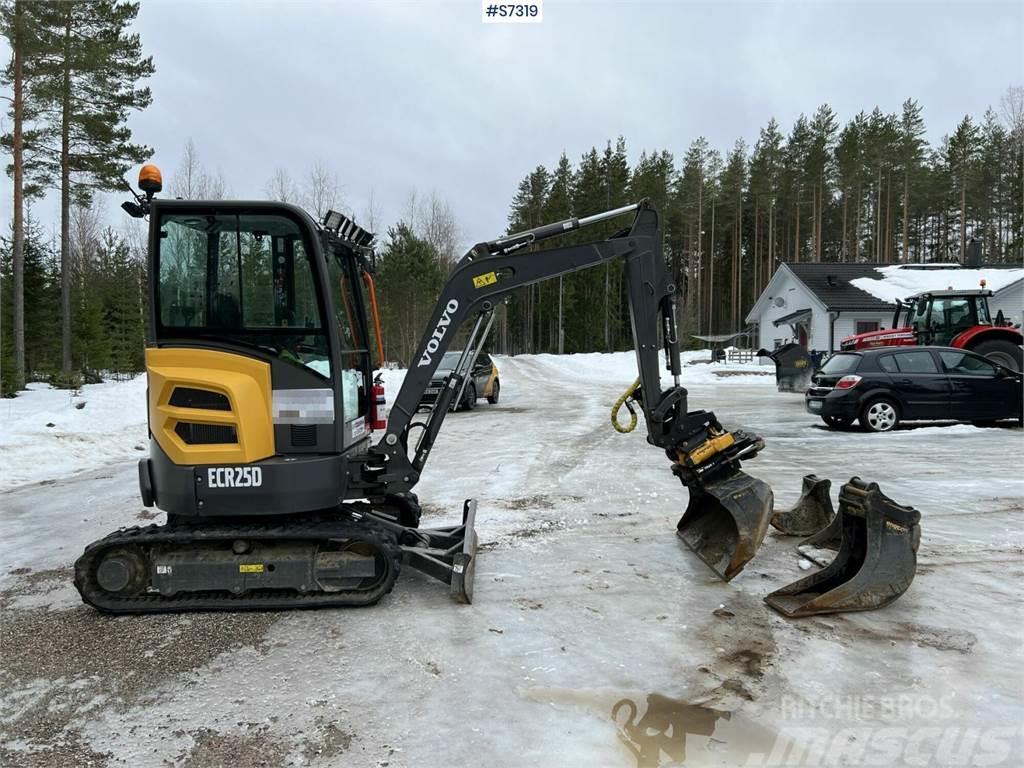 Volvo ECR25D Excavator with buckets and rotor SEE VIDEO Vikšriniai ekskavatoriai