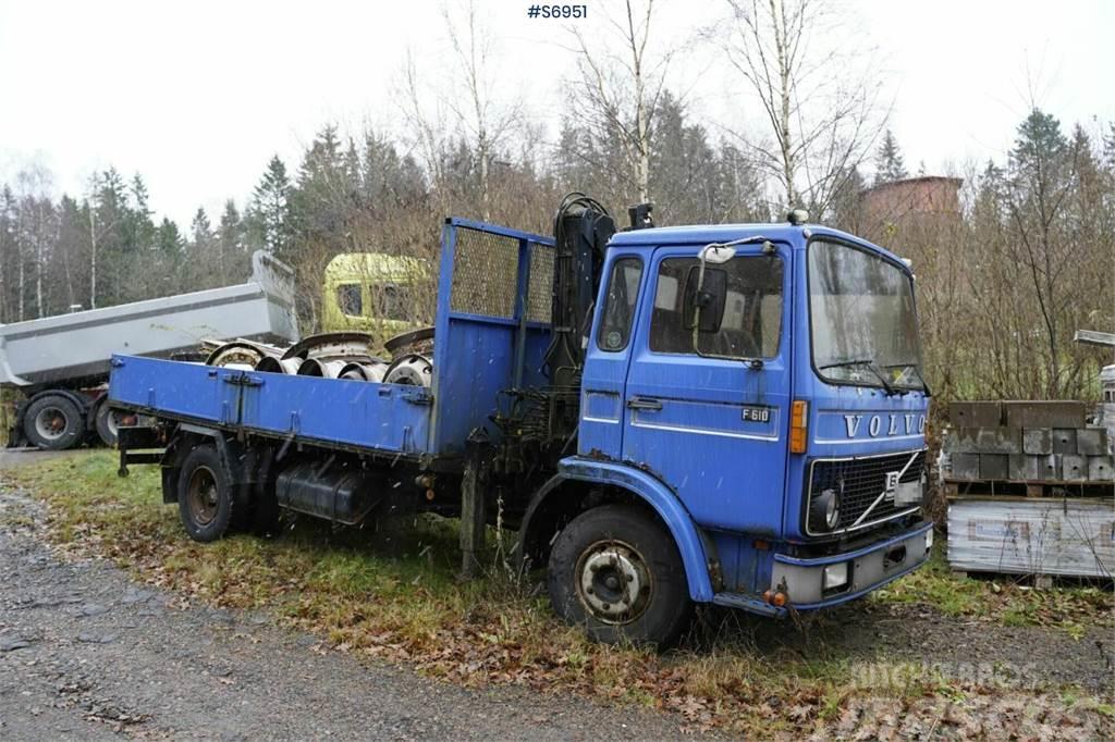 Volvo F610 4x2 Old truck with crane REP.OBJECT Automobiliniai kranai