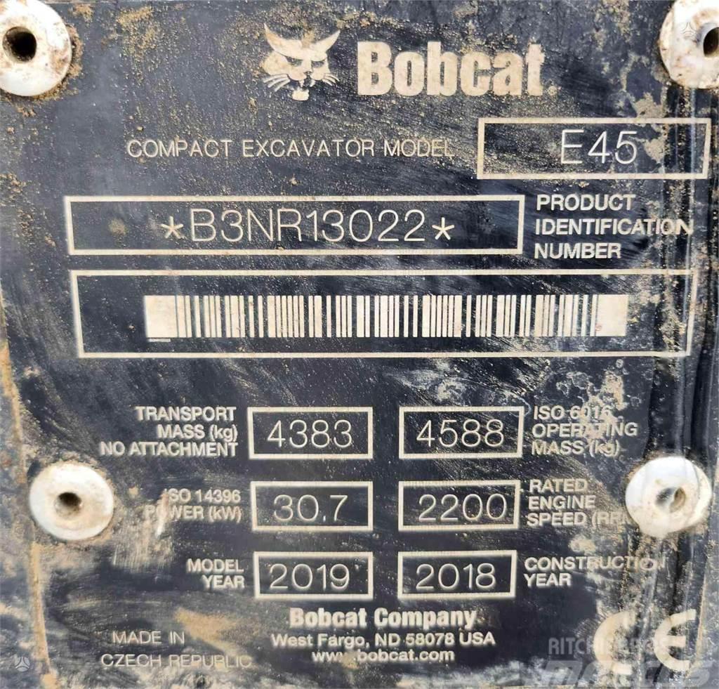 Bobcat E45 + 3 Buckets Vikšriniai ekskavatoriai