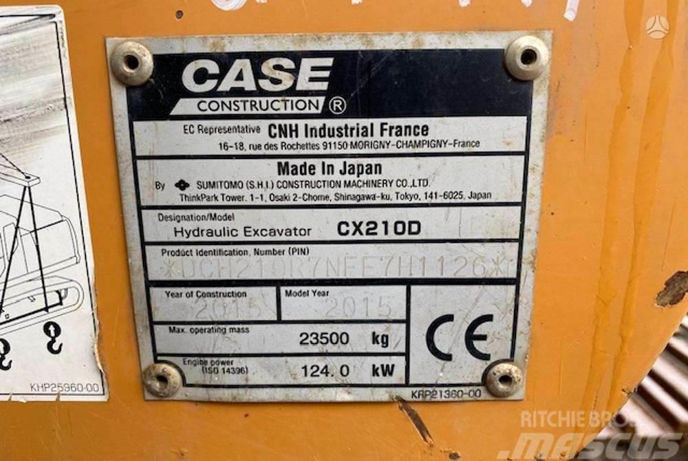 CASE CX210 D garantija 300val Vikšriniai ekskavatoriai